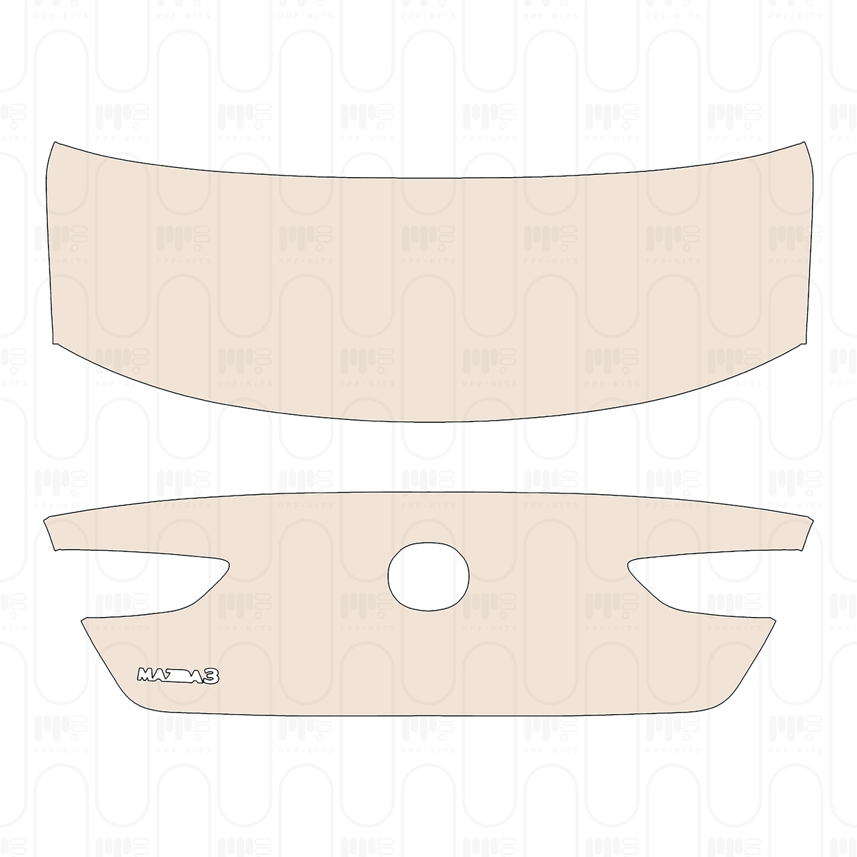 Trunk Lid with "MAZDA3" Emblem