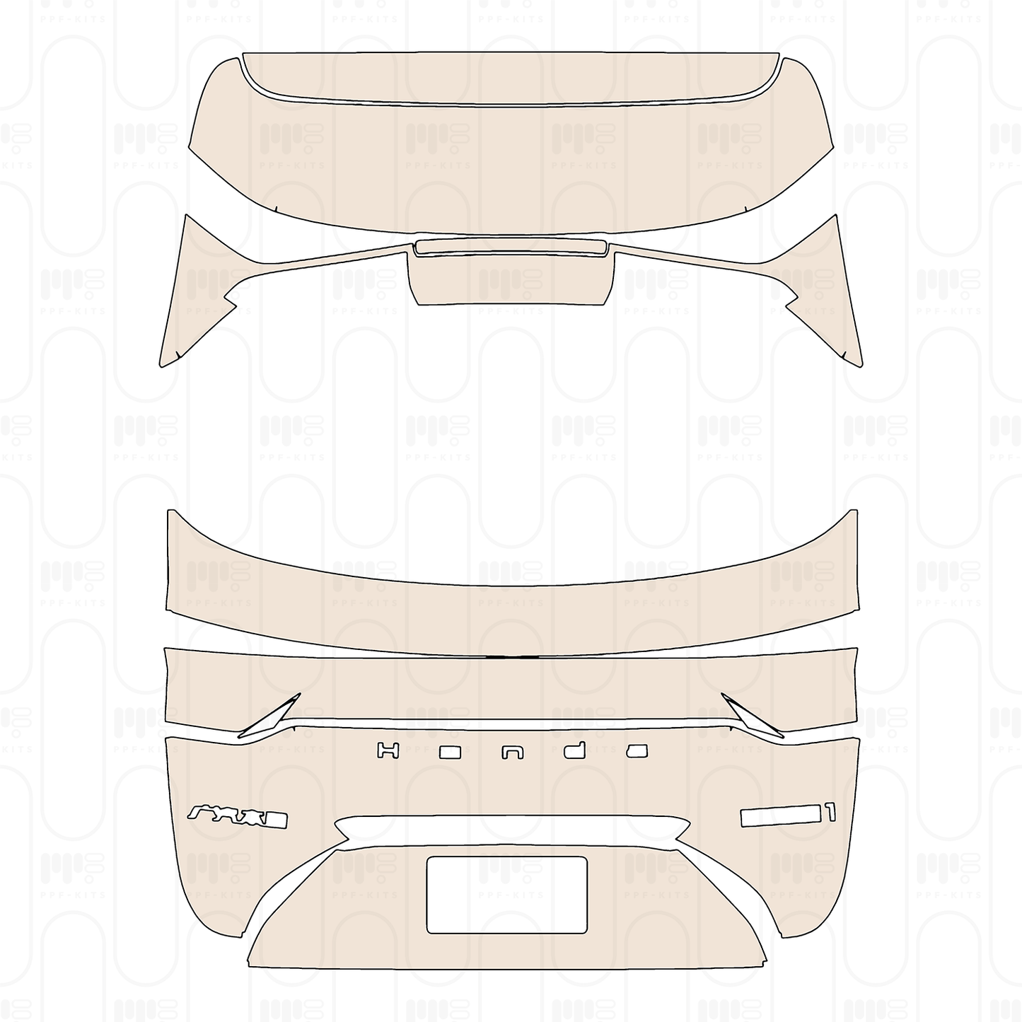 Trunk Lid with "Honda" & "GAC Honda" & "e:NP1" Emblems