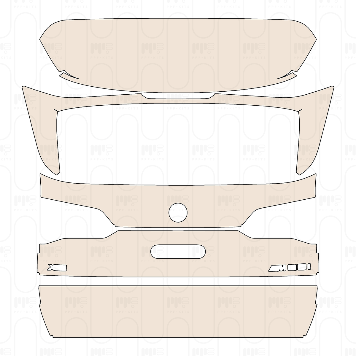 Trunk Lid with "X5" & "M60i" Emblems
