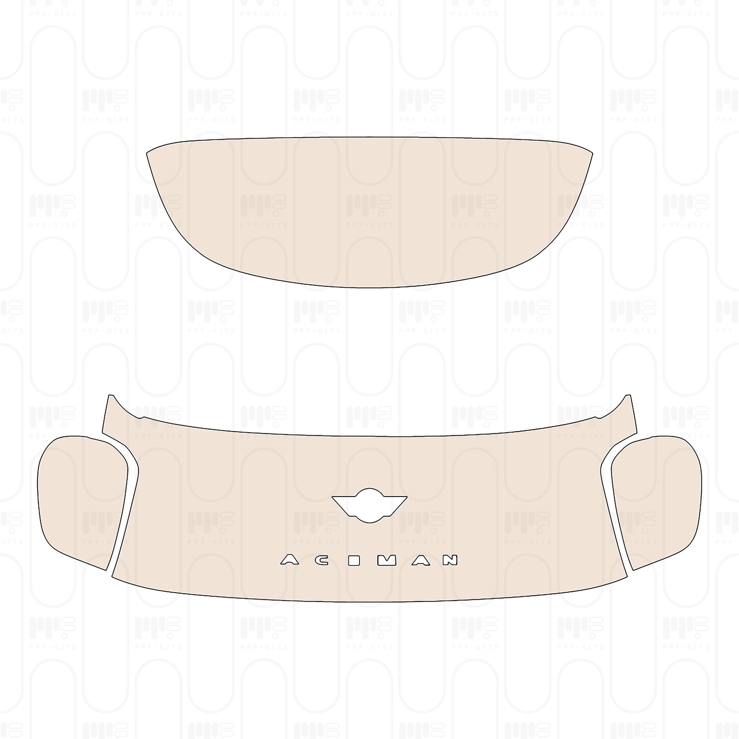 Pre-cut PPF pattern: Trunk Lid - Mini