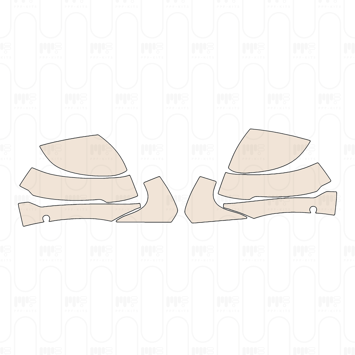 Pre-cut PPF pattern: Mirror - BMW