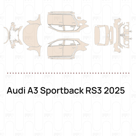 PPF prédécoupé Audi A3 Sportback RS3 2025