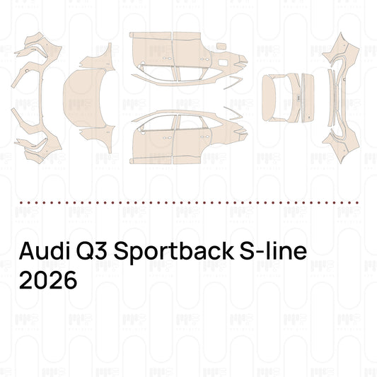 PPF prédécoupé Audi Q3 Sportback S-line 2026