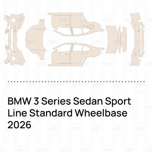 PPF prédécoupé BMW 3 Series Sedan Sport Line Standard Wheelbase 2026