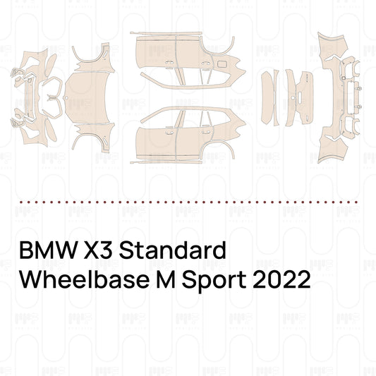 PPF prédécoupé BMW X3 Standard Wheelbase M Sport 2022