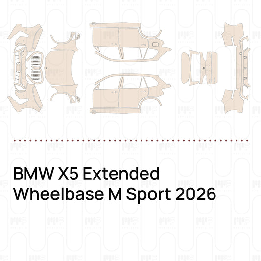 PPF prédécoupé BMW X5 Extended Wheelbase M Sport 2026