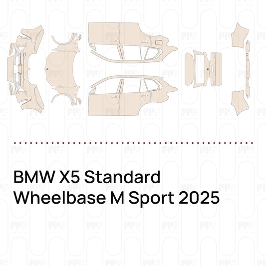 PPF prédécoupé BMW X5 Standard Wheelbase M Sport 2025