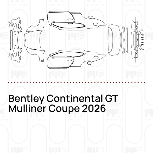 Pre-Cut PPF Bentley Continental GT Mulliner Coupe 2026