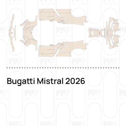 Bugatti Mistral 2026 – Film de protection PPF prédécoupé