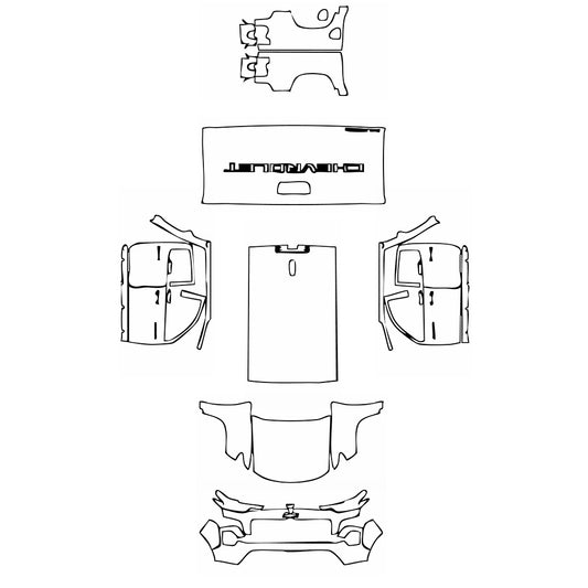 Pre-Cut PPF Chevrolet Colorado Crew Cab Z71 2024 - PPF-Kits