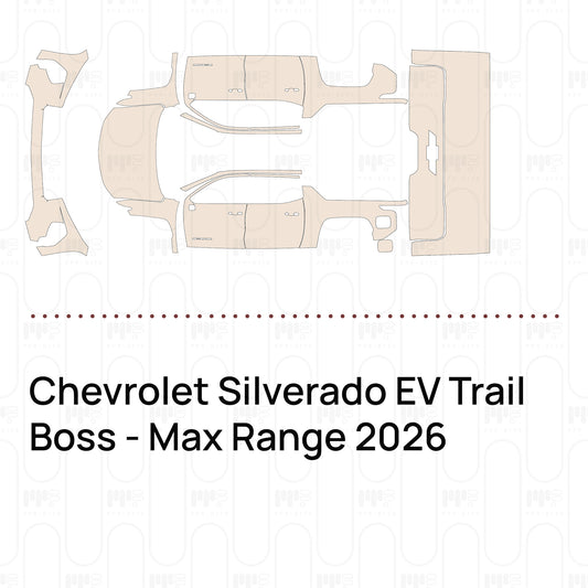 PPF prédécoupé Chevrolet Silverado EV Trail Boss - Max Range 2026