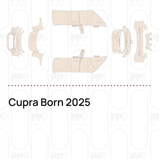 Cupra Born 2025 – Film de protection PPF prédécoupé