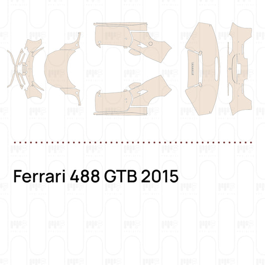PPF prédécoupé Ferrari 488 GTB 2015