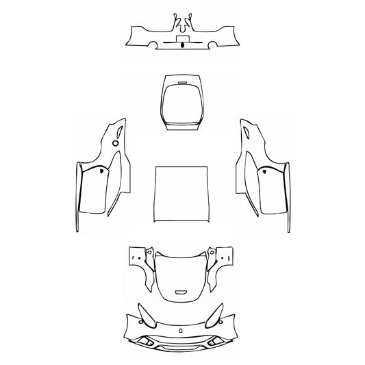 Pre-Cut PPF Ferrari F12 F12berlinetta 2016 - PPF-Kits