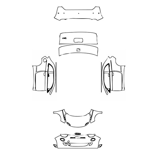 Pre-Cut PPF Fiat 500e 2 door La Prima Cabriolet 2021 - PPF-Kits