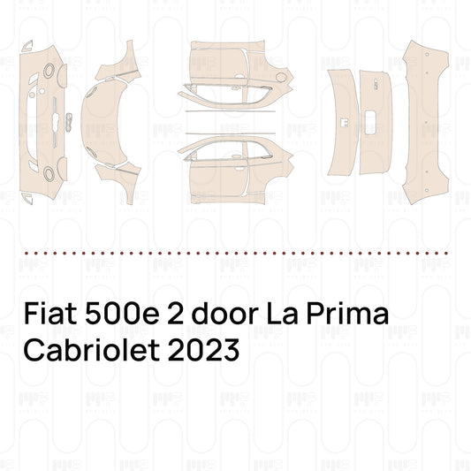 PPF prédécoupé Fiat 500e 2 door La Prima Cabriolet 2023