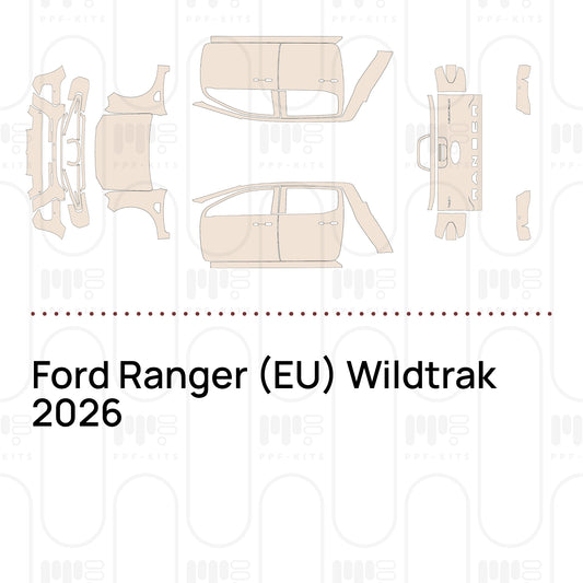 Ford Ranger (EU) Wildtrak 2026 – Film de protection PPF prédécoupé