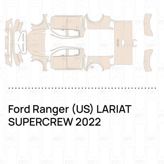PPF prédécoupé Ford Ranger (US) LARIAT SUPERCREW 2022