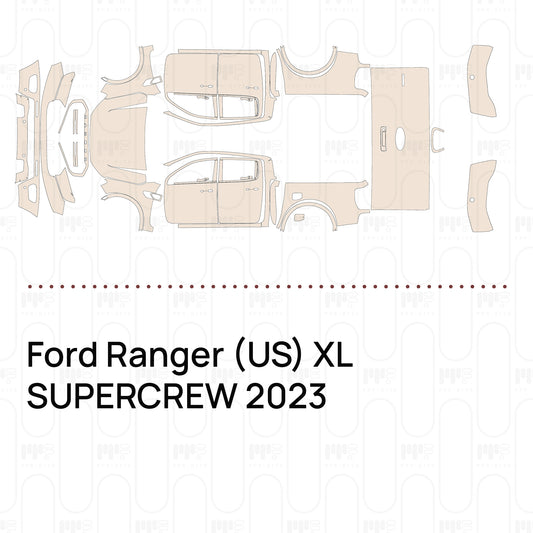 PPF prédécoupé Ford Ranger (US) XL SUPERCREW 2023