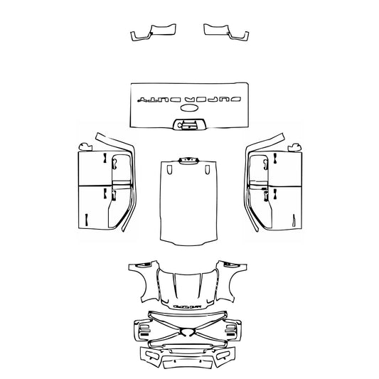 Pre-Cut PPF Ford Super Duty F-250 Crew Cab Lariat 2023 - PPF-Kits