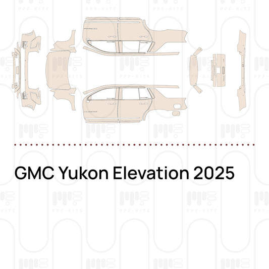 GMC Yukon Elevation 2025 – Film de protection PPF prédécoupé