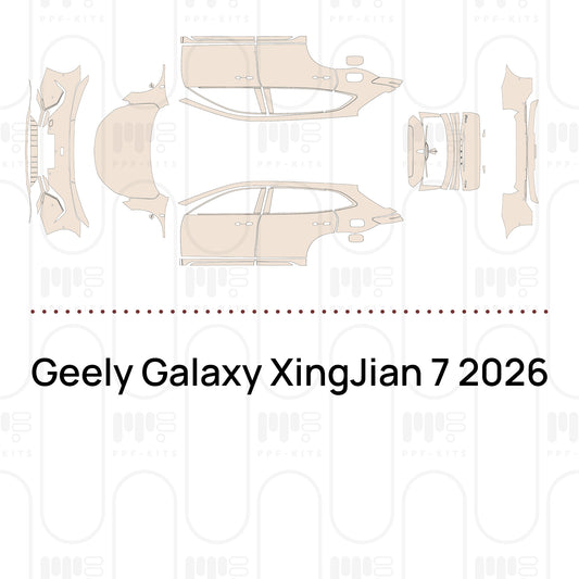 Geely Galaxy XingJian 7 2026 – Film de protection PPF prédécoupé