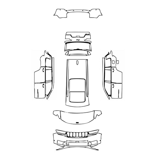 Pre-Cut PPF JEEP Grand Cherokee Grand Cherokee L (3-row) Limited 2021 - PPF-Kits