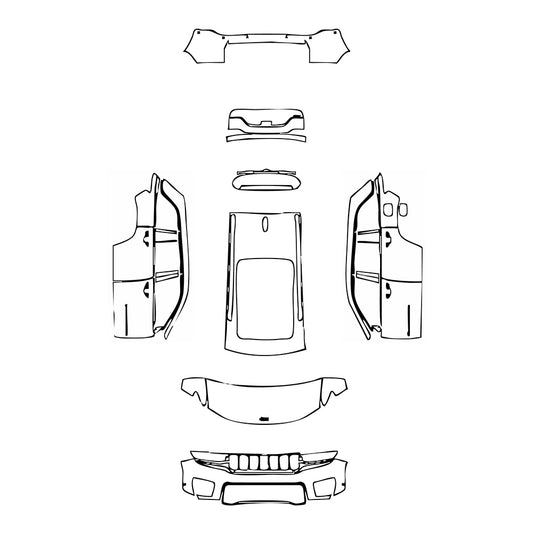 Pre-Cut PPF JEEP Grand Cherokee Grand Cherokee (2-row) Trailhawk 2024 - PPF-Kits