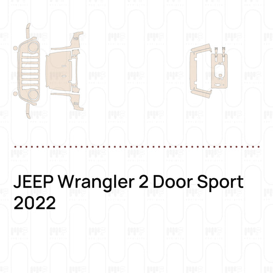 PPF prédécoupé JEEP Wrangler 2 Door Sport 2022