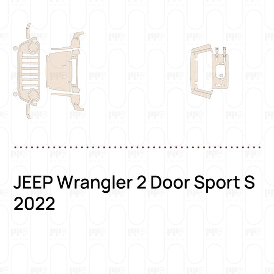 PPF prédécoupé JEEP Wrangler 2 Door Sport S 2022