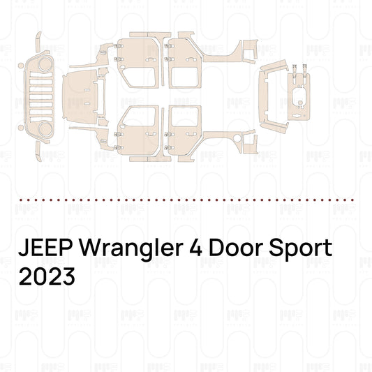 PPF prédécoupé JEEP Wrangler 4 Door Sport 2023