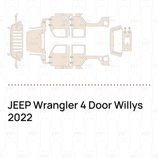 PPF prédécoupé JEEP Wrangler 4 Door Willys 2022