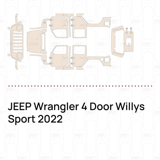 PPF prédécoupé JEEP Wrangler 4 Door Willys Sport 2022