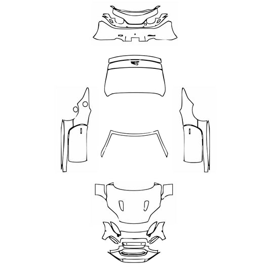 Pre-Cut PPF Jaguar F-Type R Convertible 2019 - PPF-Kits