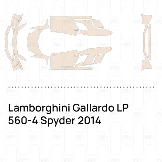 PPF prédécoupé Lamborghini Gallardo LP 560-4 Spyder 2014