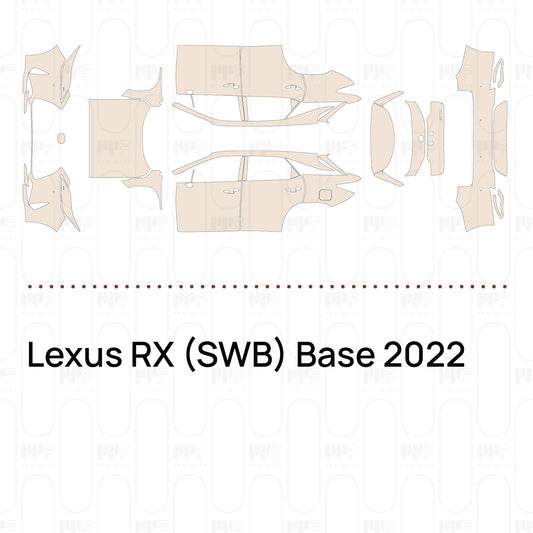 PPF prédécoupé Lexus RX (SWB) Base 2022