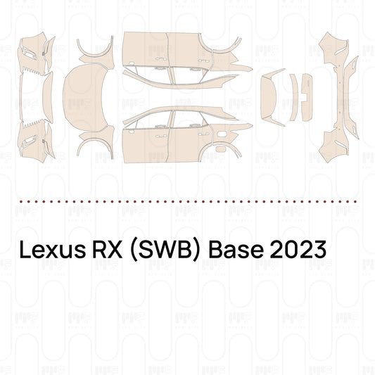 PPF prédécoupé Lexus RX (SWB) Base 2023