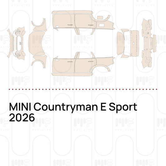 MINI Countryman E Sport 2026 – Film de protection PPF prédécoupé