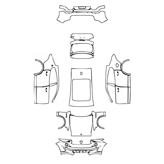 Pre-Cut PPF Maserati Levante Levante S Base 2016 - PPF-Kits