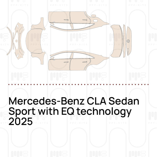 Mercedes-Benz CLA Sedan Sport with EQ technology 2025 – Film de protection PPF prédécoupé