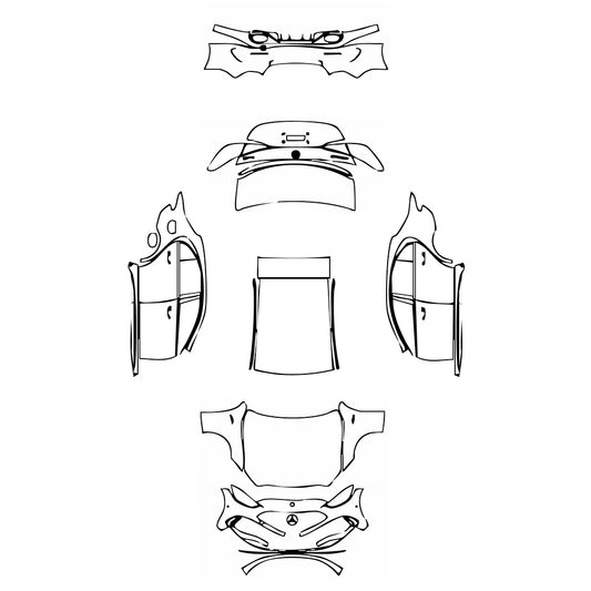 Pre-Cut PPF Mercedes-Benz C Class Sedan AMG C43 2022 - PPF-Kits