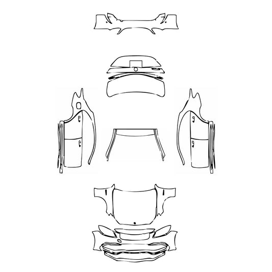 Pre-Cut PPF Mercedes-Benz C Class Sedan AMG C63 2018 - PPF-Kits