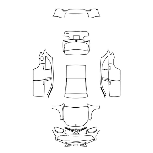 Pre-Cut PPF Mercedes-Benz GLC SUV Extended Wheelbase (GLC L) AMG Line 2020 - PPF-Kits