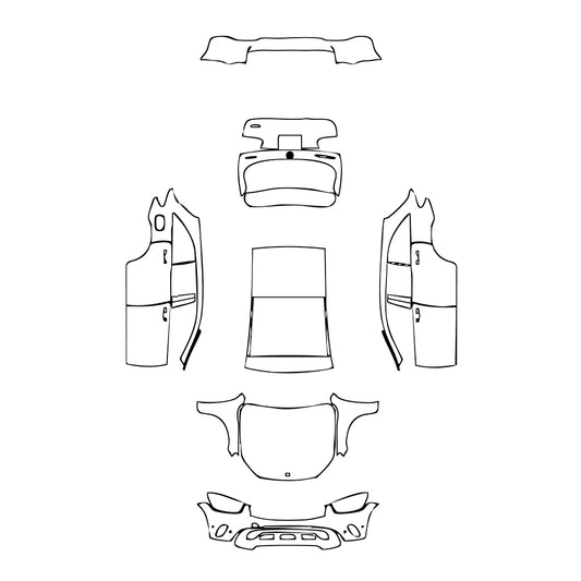 Pre-Cut PPF Mercedes-Benz GLC SUV Extended Wheelbase (GLC L) Base 2021 - PPF-Kits