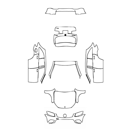 Pre-Cut PPF Mercedes-Benz GLC SUV Standard Wheelbase (GLC) Base 2019 - PPF-Kits