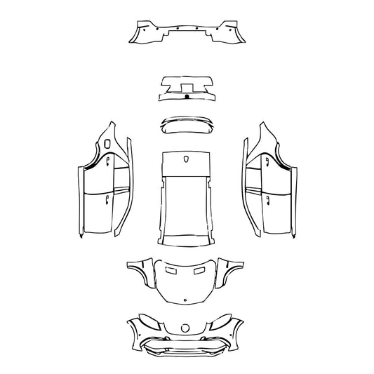 Pre-Cut PPF Mercedes-Benz GLE GLE SUV AMG GLE 63 S 2015 - PPF-Kits