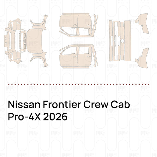 PPF prédécoupé Nissan Frontier Crew Cab Pro-4X 2026