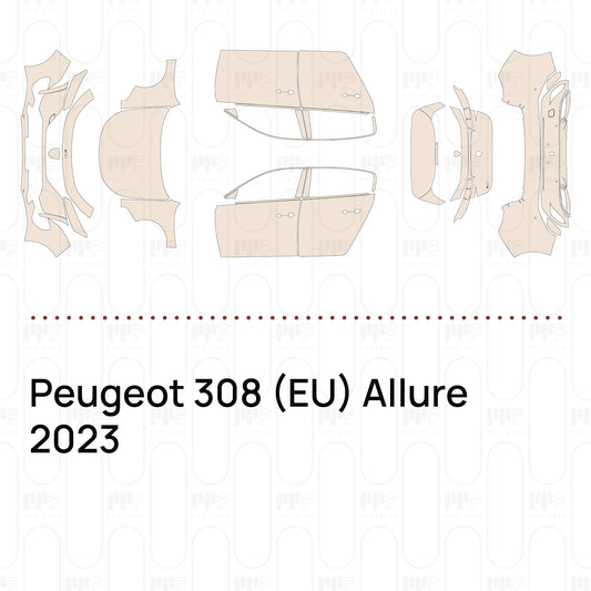 PPF prédécoupé Peugeot 308 (EU) Allure 2023