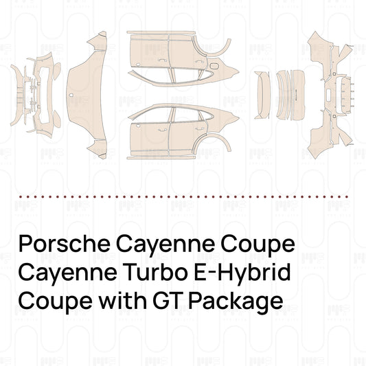 PPF prédécoupé Porsche Cayenne Coupe Cayenne Turbo E-Hybrid Coupe with GT Package 2026