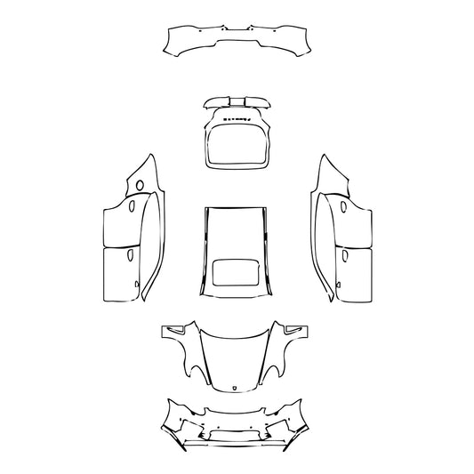 Pre-Cut PPF Porsche Panamera Sedan Panamera GTS 2016 - PPF-Kits